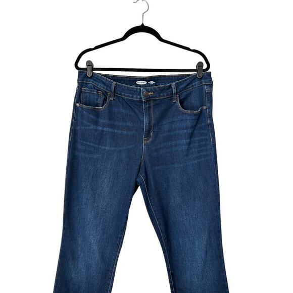 Old Navy Jeans Wmens Size 16 Long Power Slim Straight Mid Rise Stretch Denim - Picture 4 of 12